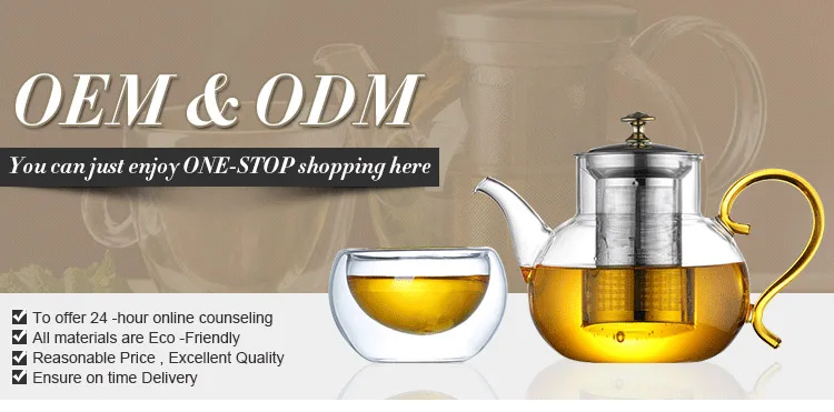 Direct Deal High Borosilicate Pyrex Transparent Hot Tea Pot Set Glass head