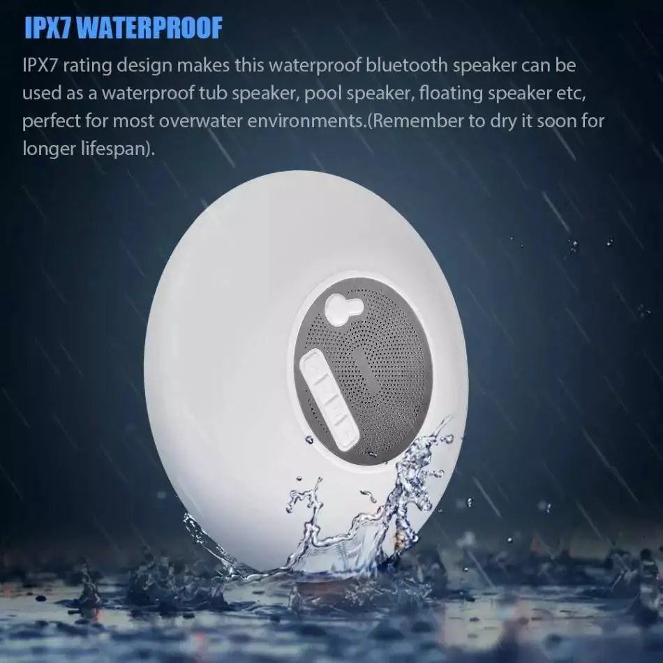 IPX7 waterproof floating portable wireless outdoor speaker - ANKUX.COM