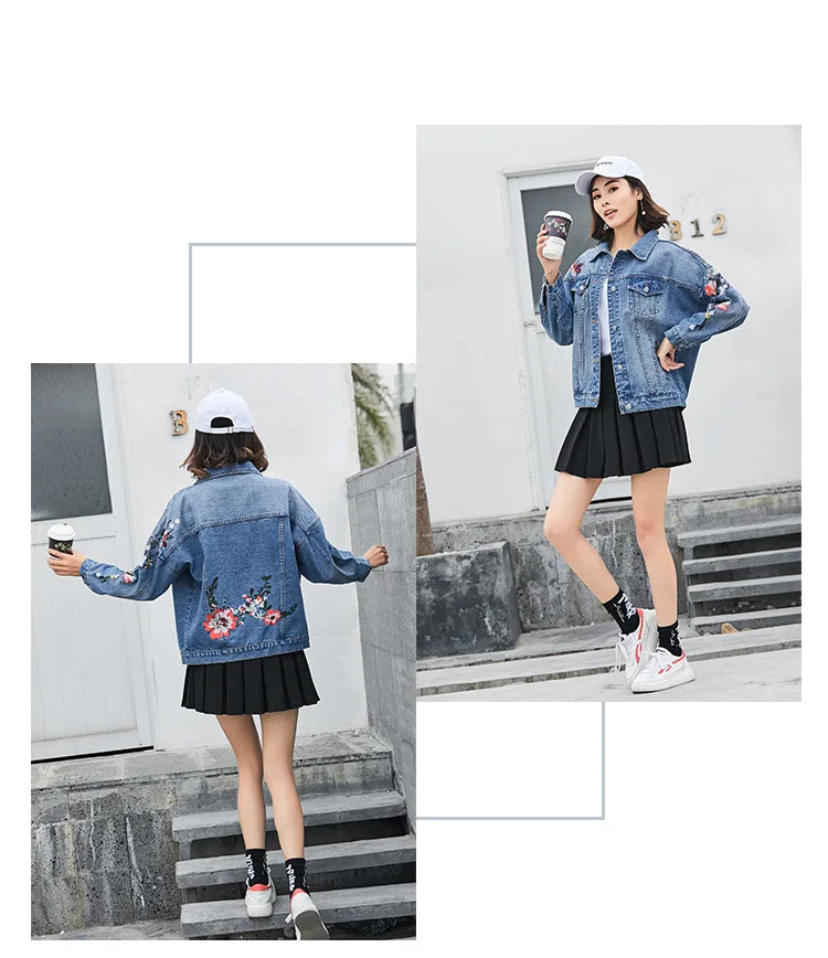 Personalised New Jeansjacke Damen Leisure Distressed Embroidery Jacket Jeans Women Buy Jacket Jeans Women Embroidery Jacket Jeansjacke Damen Product On Alibaba Com