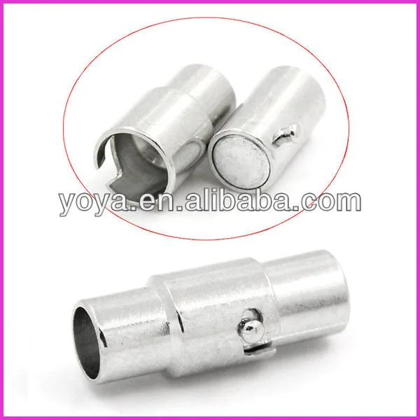 Silver Magnetic Clasps with Snap Lock For Leather Cord Bracelet,Jewelry Clasps.JPG