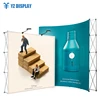 Back Drop Banner Pop Up Display Stand Polyester Material Curved Graphic Booth