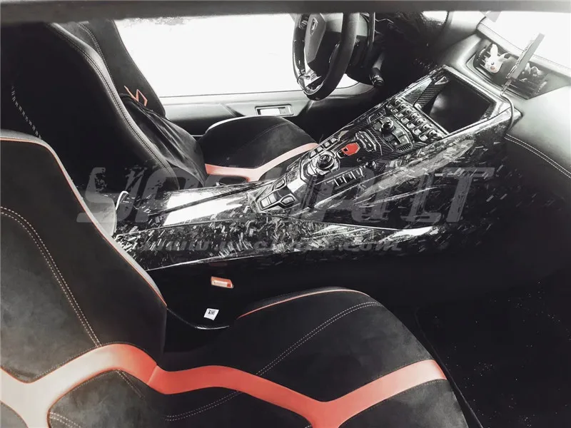 Trade Assurance Carbon Forged Composite Interior Trim Fit For 2011-2017 Aventador Roadster Center Control Surround Panel