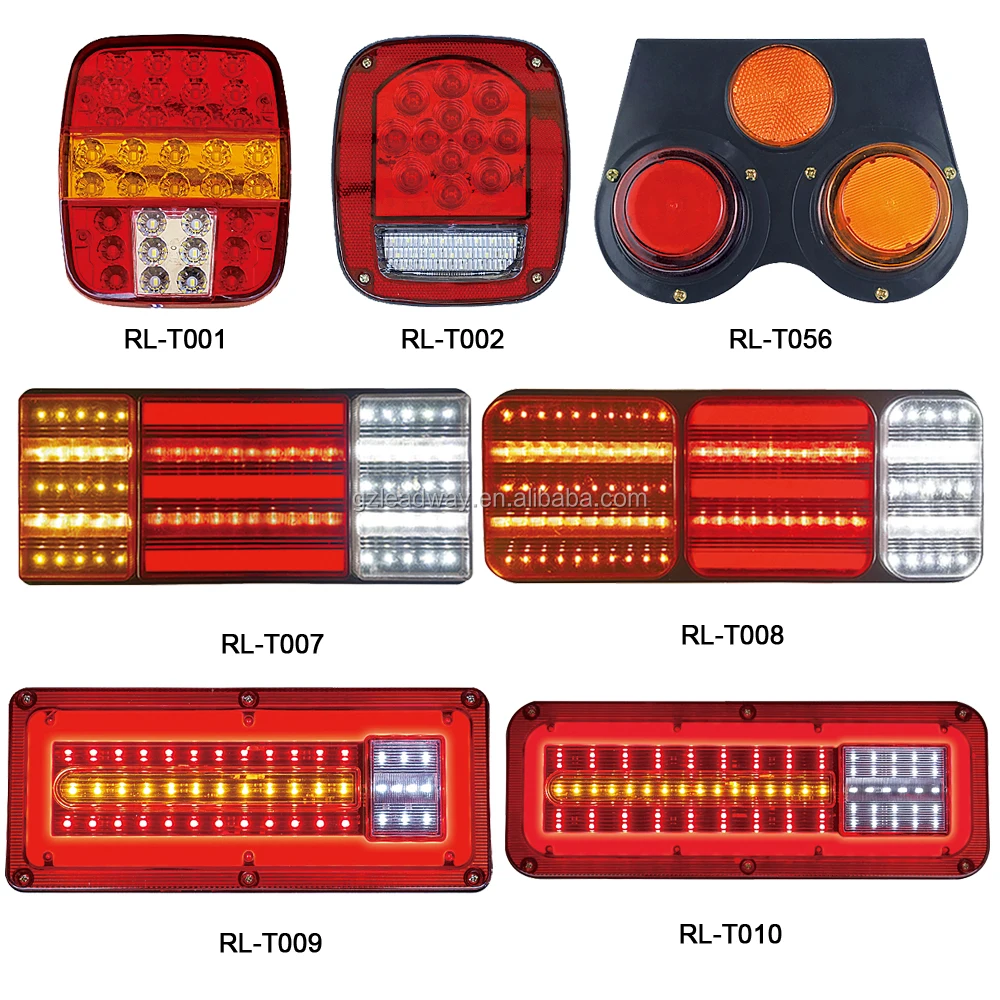 Wodvyss 4 Pcs 4 Round LED Truck Trailer Tail Lights 16