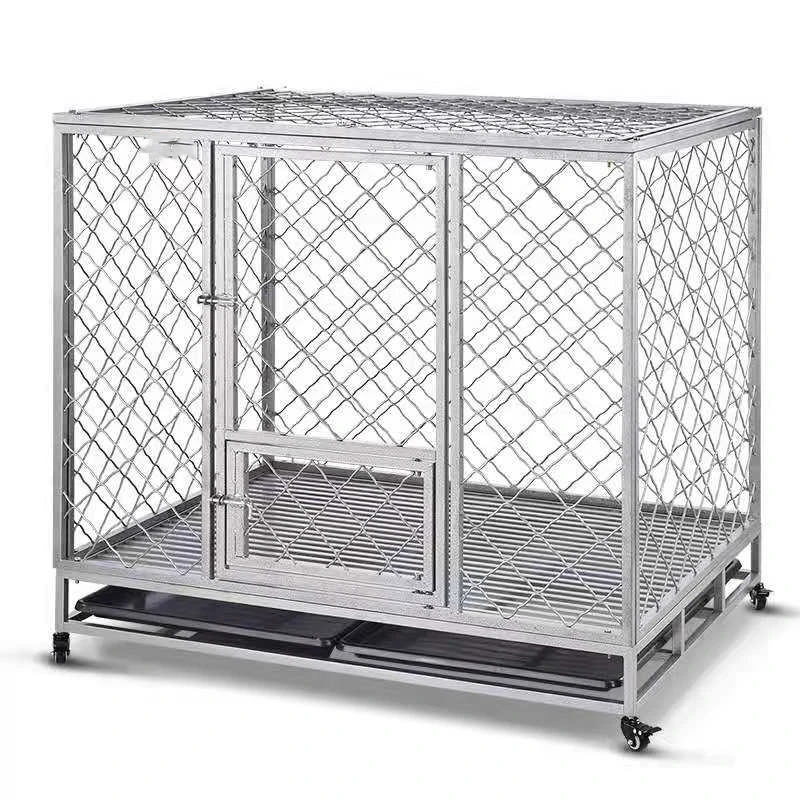 Metal Kennel Mesh Commercial Dog Cage In Stock Easy Clean Stainless