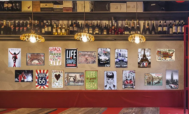 Decorative Wholesale Vintage Custom Metal Plate Printing Tin Metal Sign