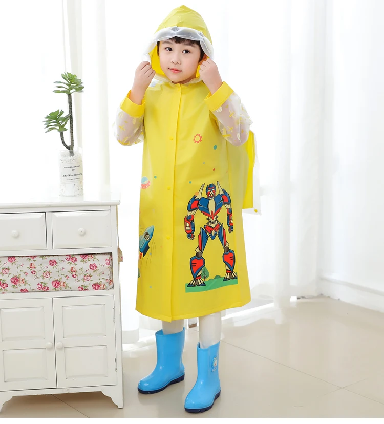 Factory Wholesale Boys Girls Rain Wear Colorful Pvc Raincoat Kids For ...