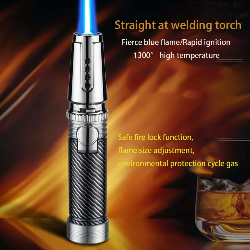 Torch Blue Flame Welding Torch Lighter With Safety Lock Jet Torch Blue