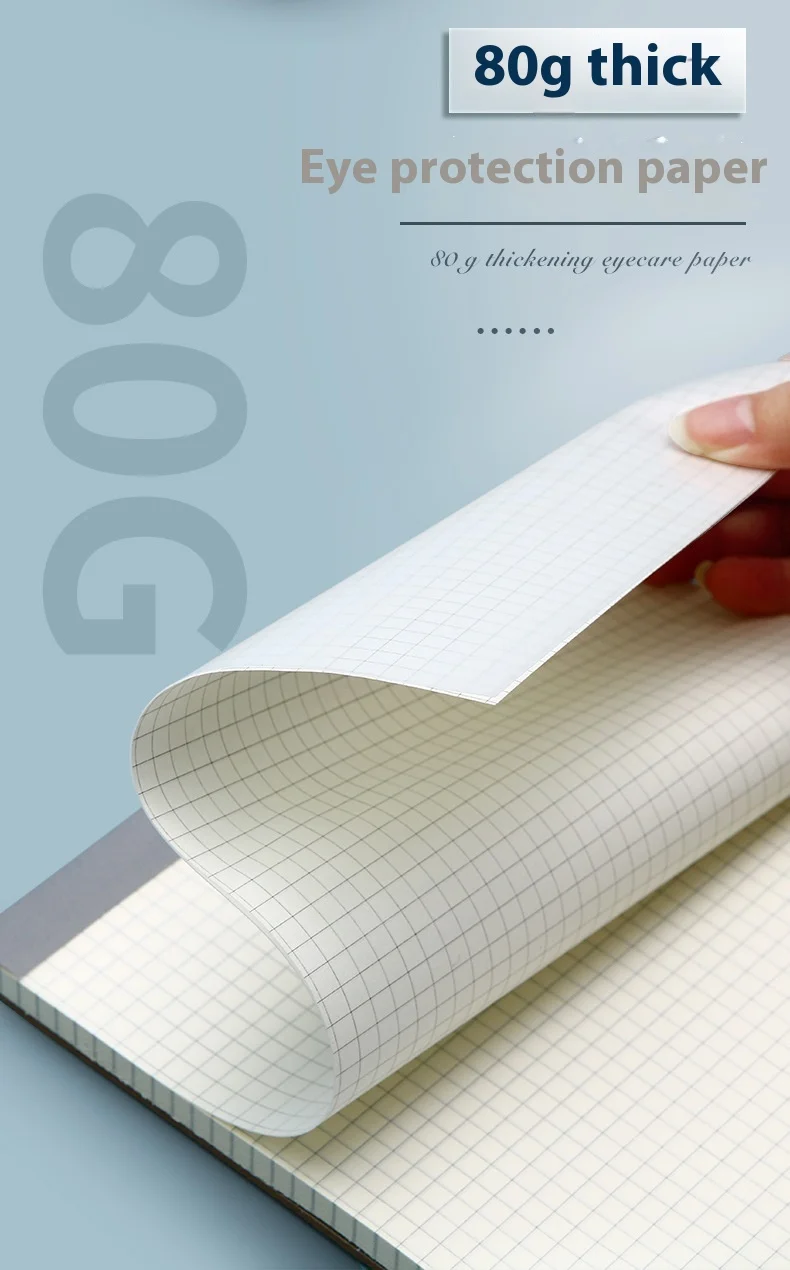Flip-Up A5 Vertical Grid Notebook PP Paper with Plastic Cover Small A6 ...