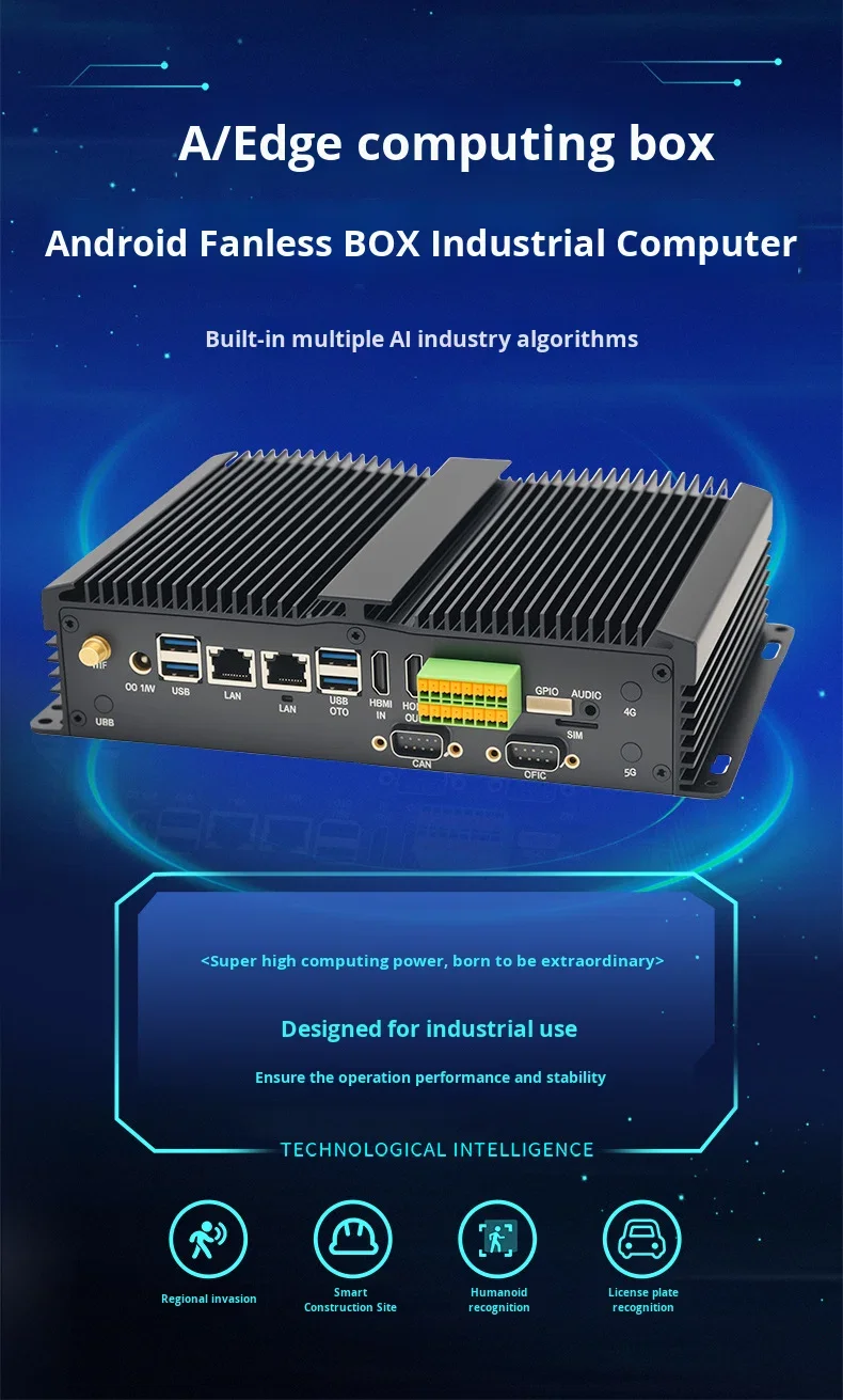 Industrial Computer AI Edge Computing Box PC RK3588