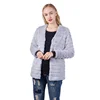 2019 Hot Sale Monogram Faux Rabbit Fur Women Jacket