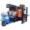 180m depth air water well drilling rig with mud pump and air compressor