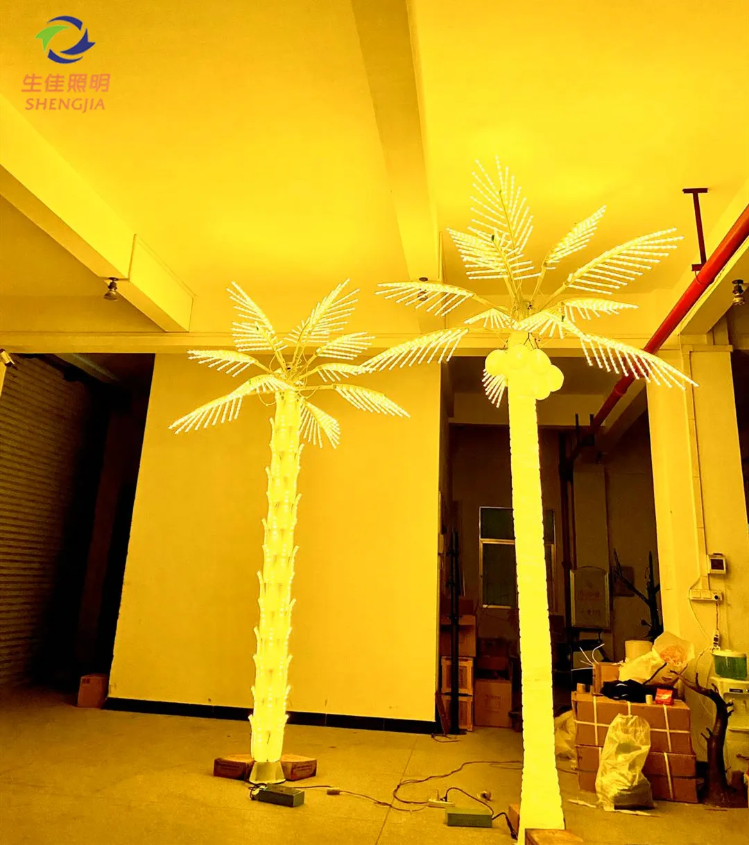 Holiday Decorative Dwarf Led Rgb Coconut Palm Tree Light For Yard Decor
