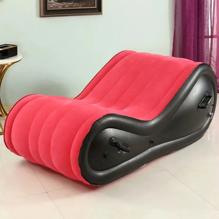 New S Shaped Inflatable Sofa Bed Chair Adult Luxury Love Positions