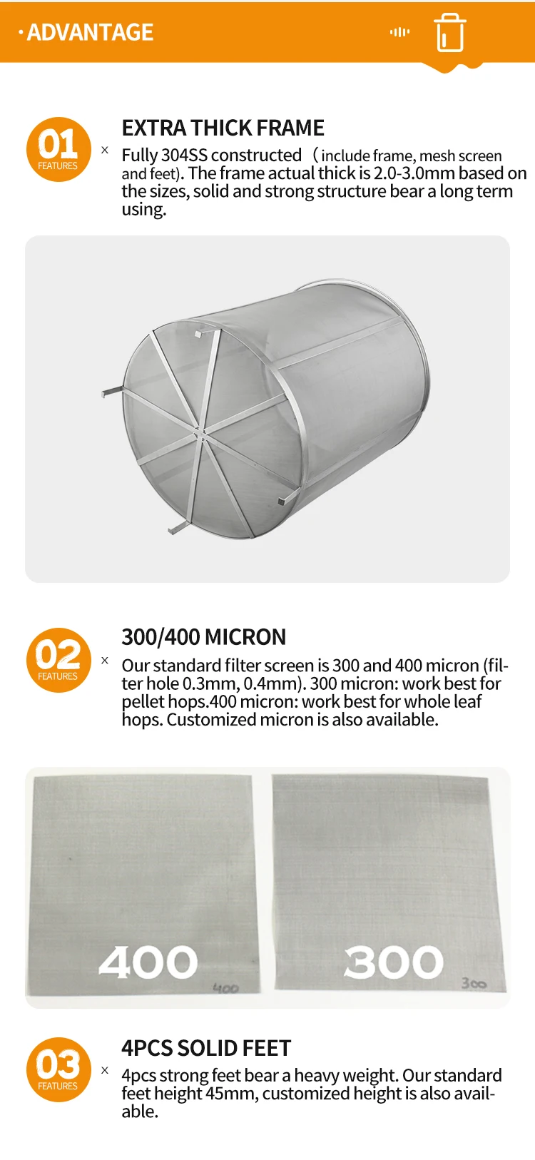 Stainless Steel Hop Filter Mesh Hop Sipder Basket Homebrew Buy