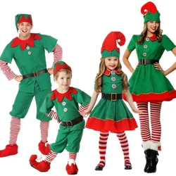 2021 green Elf Girls christmas Costume Festival Santa Clause for Girls New Year chilren clothing Fancy Dress Xmas Party Dress