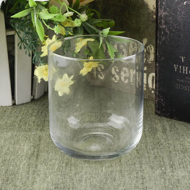 13oz Round Base Clear Glass Candle Jars Home Decor