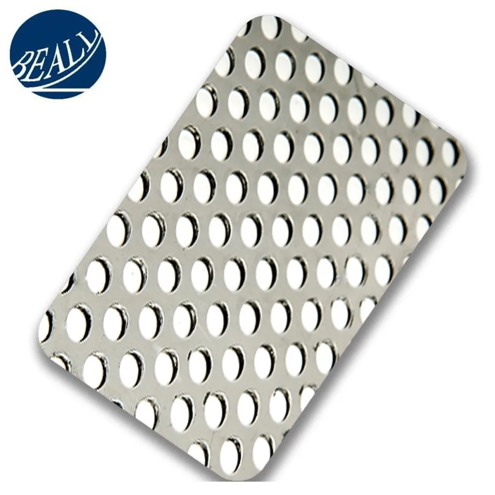 304 Stainless Steel Perforated Metal Sheets Mesh Plate Round Hole ...