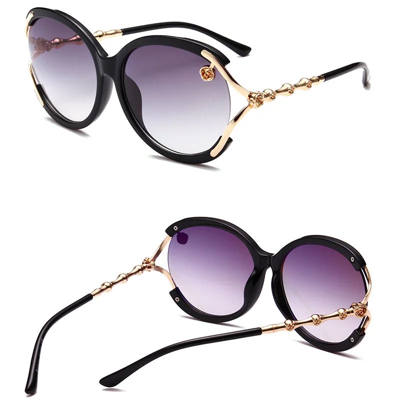 故事sh107 2021新款女士太阳镜新潮竹制大框架传唱lasses uv400