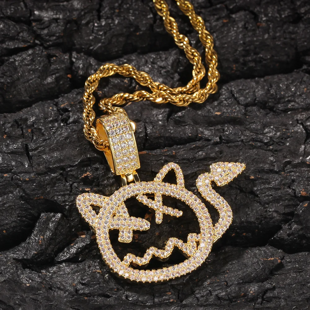 Hiphop Jewelry White Gold Plated Full Iced Out Lab Diamond