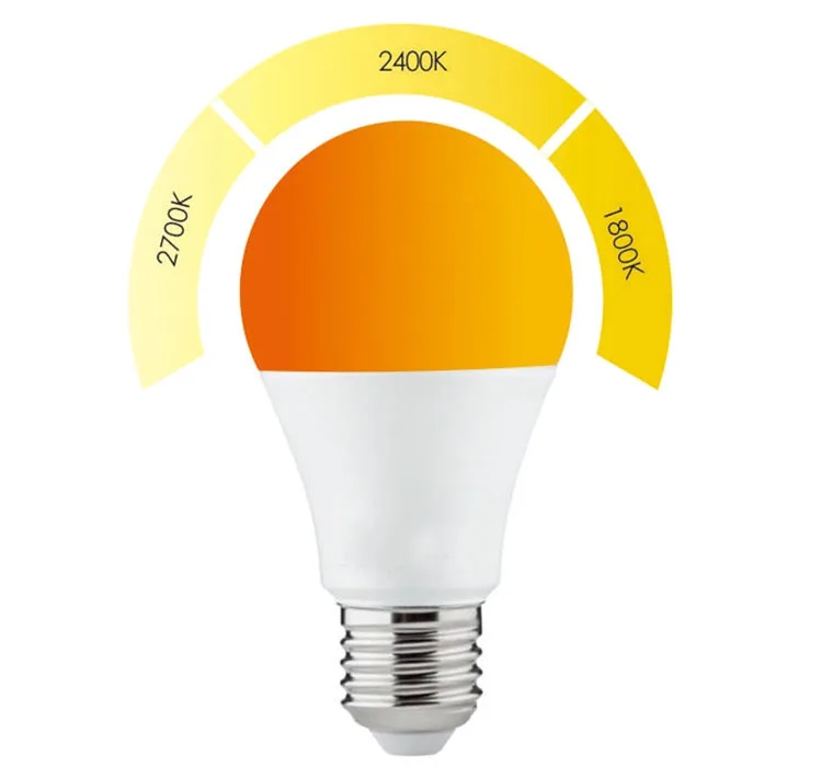 Dimmable led bulb 3-step CCT change warm white cool white with low power led lamp