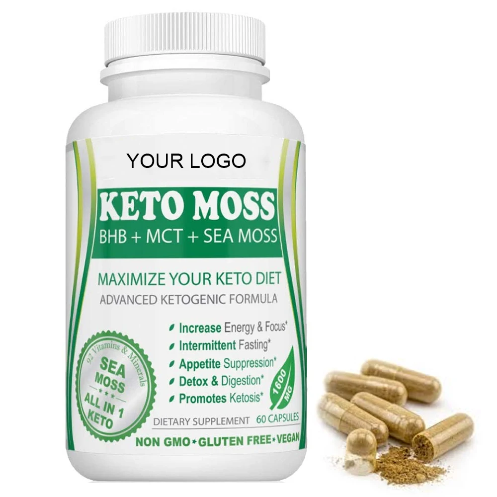 Hot sale Advanced Formula Diet Keto Tablets Moss BHB MCT for Detox Sea Moss capsules