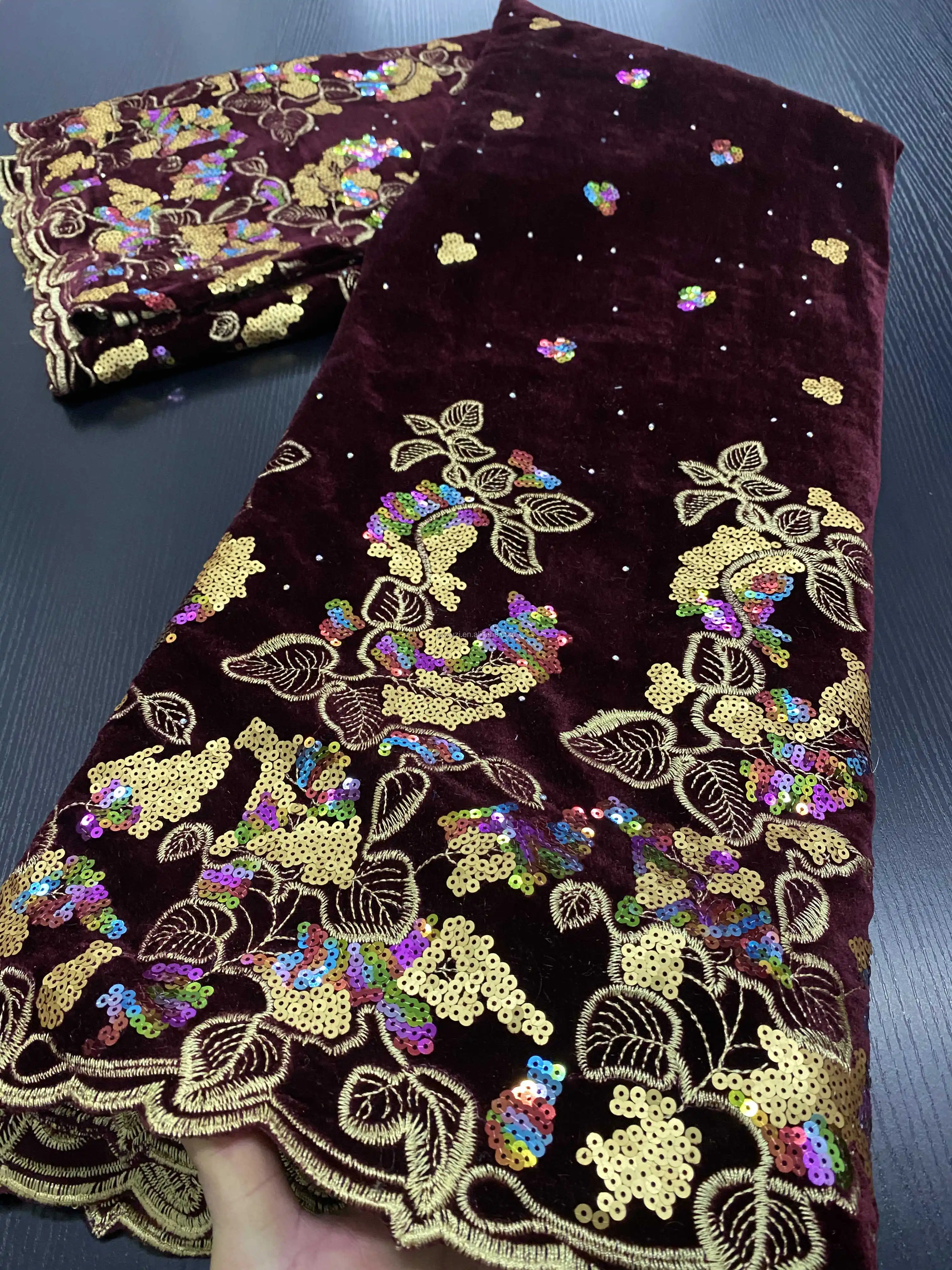 Stunning Embroidery Velvet Lace With Stones For Party 3386b Buy