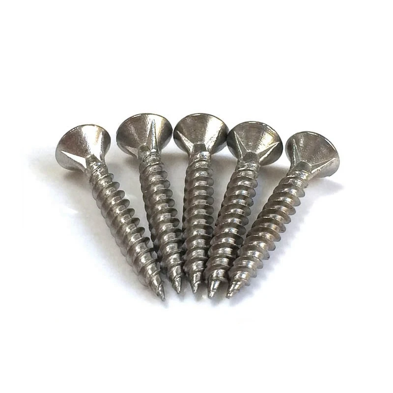 
M4.5*32 white nickel watch screw plain color countersunk head screws for wood 