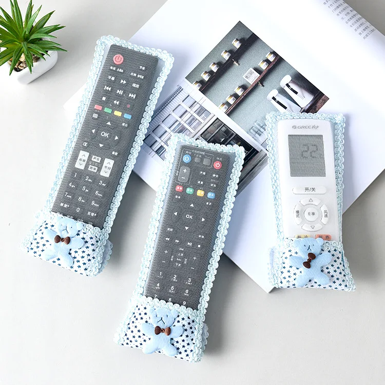 Fabric Lace Video TV Air Condition Remote control Protector Case Cover Waterproof Dust Bags