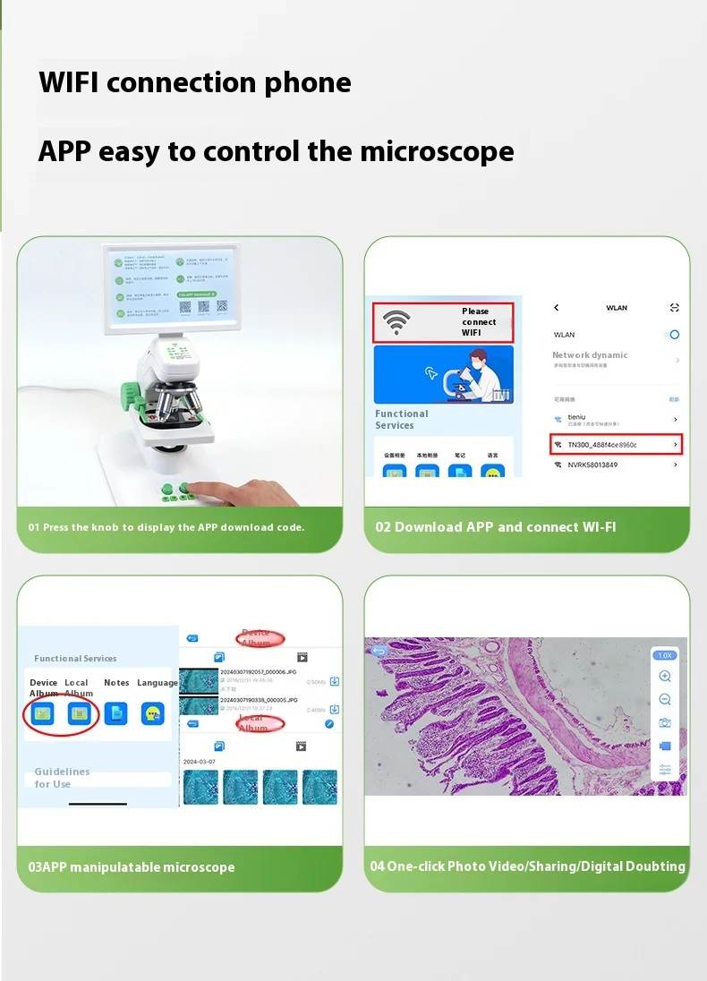 Professional Grade WiFi Smart Microscope for Classroom Use - Enhance ...