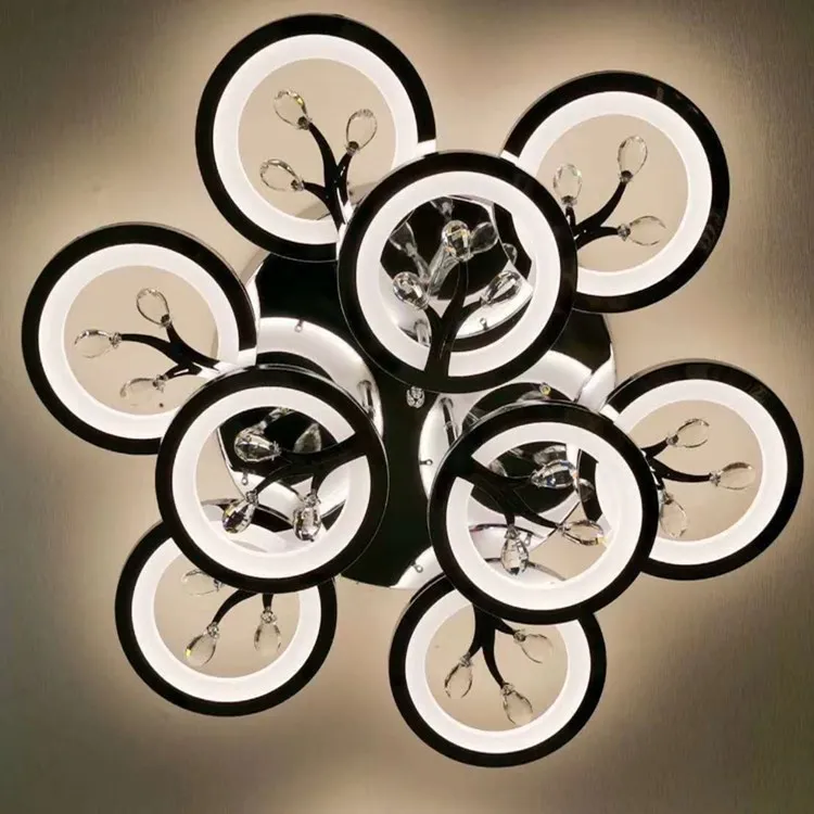 Modern new design creative led ceiling light black simple led light for living room lamp surface mounted lighting