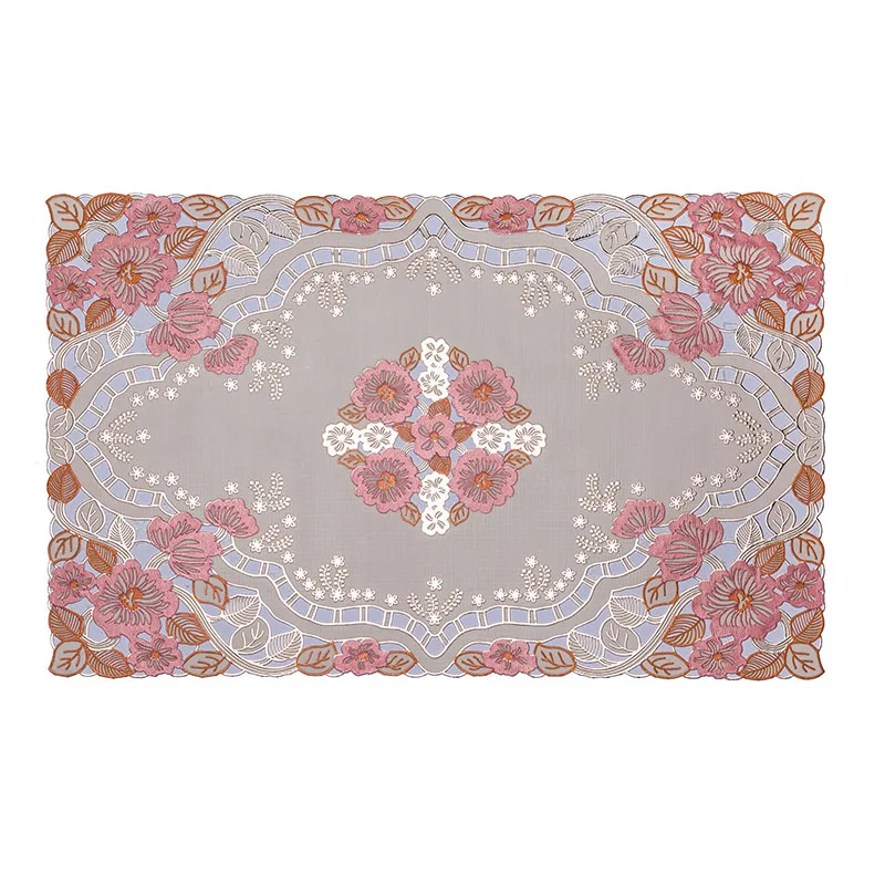 plastic lace placemat pvc round table mat for hotel