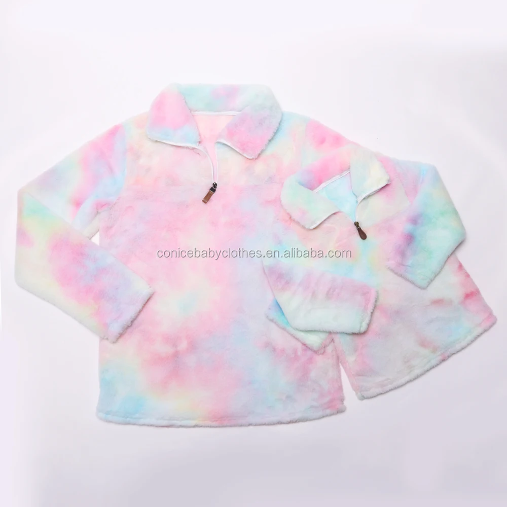 rainbow sherpa pullover