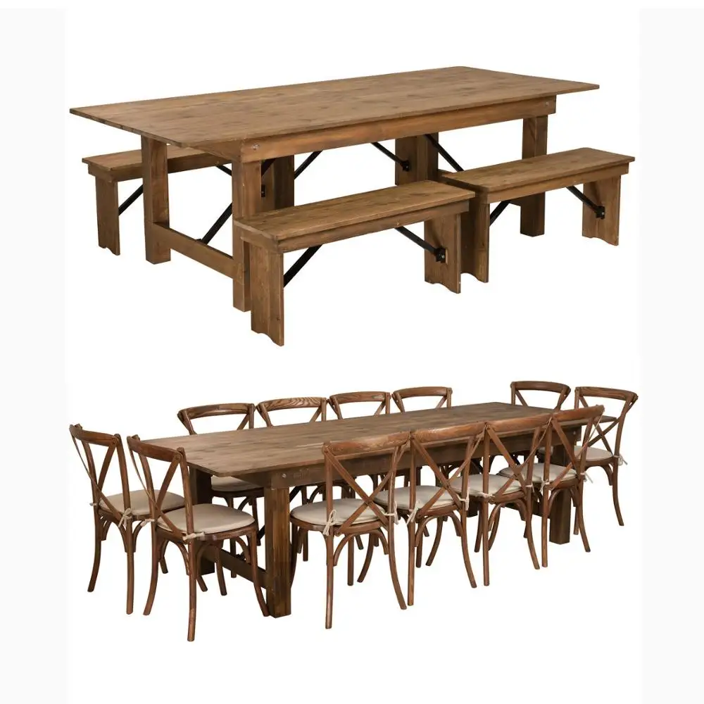 Venta al por mayor mesas y sillas de madera para jardin-Compre online