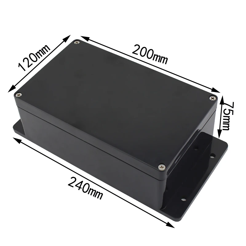Black Plastic Cover Project Electronic Instrument Case Enclosure Box LL