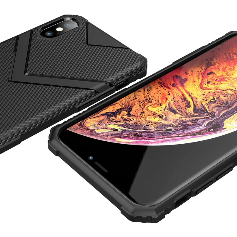 Hard TPU Phone Cover For iPhone 11 Case Exclusive Design Full Protect Anti-drop For Apple iPhone XR Black Cellphone Case