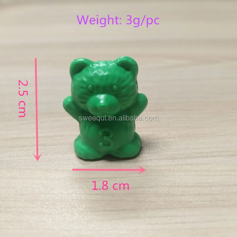 small plastic toy bears