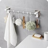 Bathroom Kitchenware Hanger hooks with 6pcs hooks self adhesive traceless hanger hook