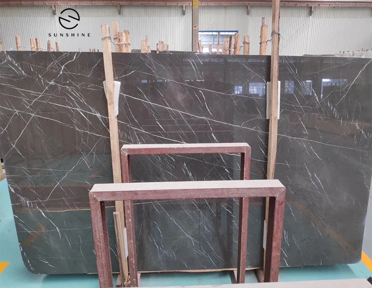 Iranian Classic Pietra Grey Marble Slab For Project Wall Tiles