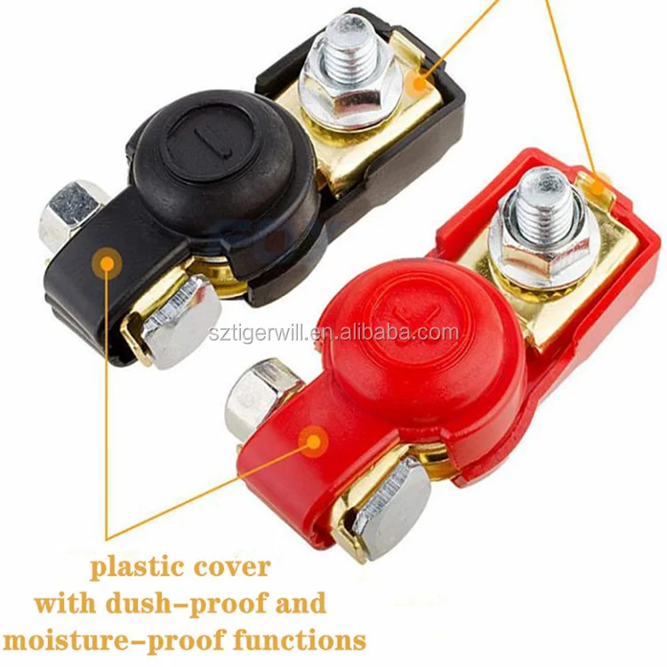 Leoboone Quick Release Battery Terminal Clamp Connector 12V Car Battery Quick Disconnect Terminal with Thick Plastic Case 