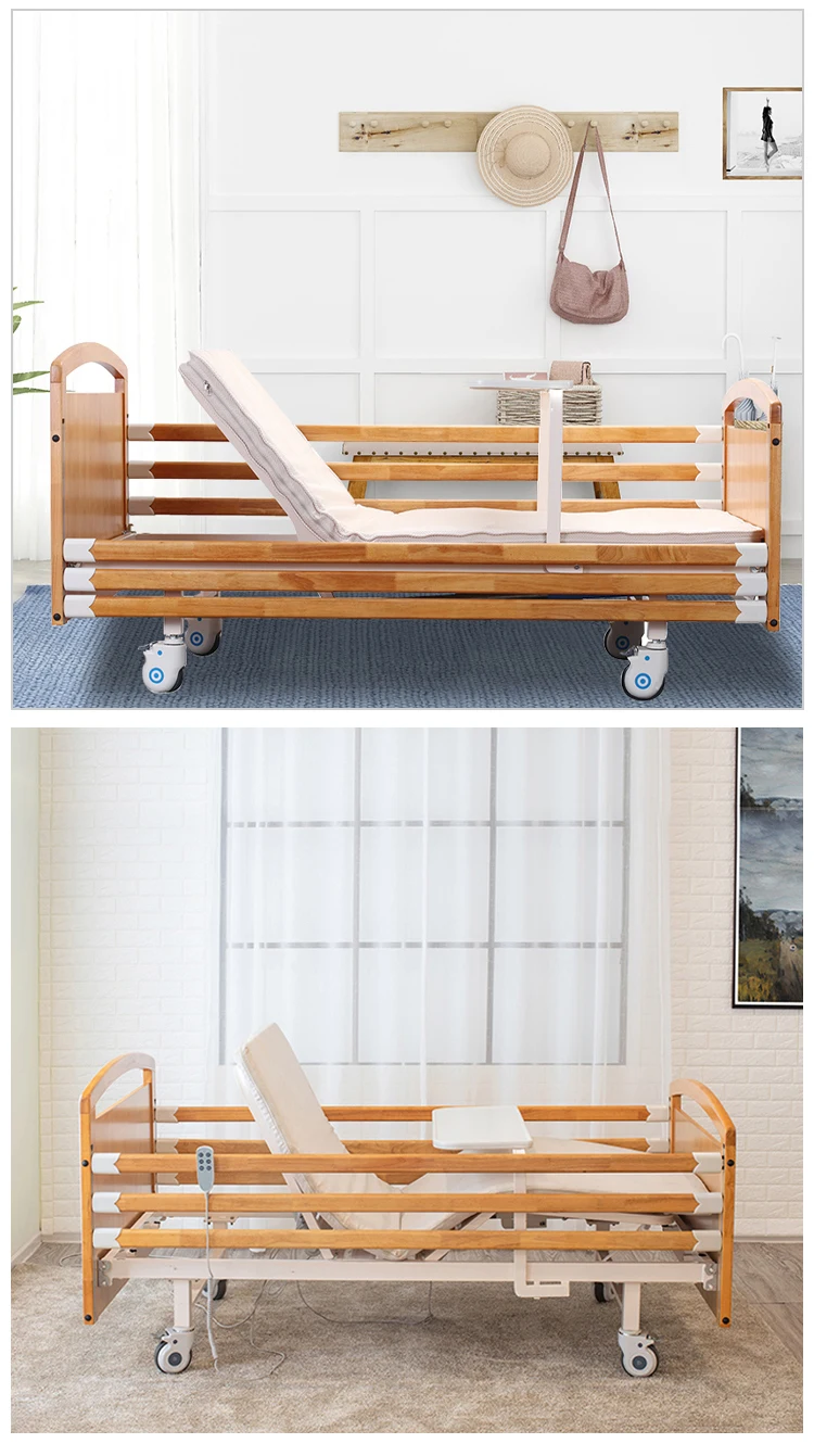 Electrical Remote Control Multifunction Nursing Hospital Bed For Home