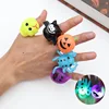 Creative LED Pumpkin Halloween Props Baubles Plastic Lighting Rings Costume Kids Adult Light Toy Playthings For Party Dancing