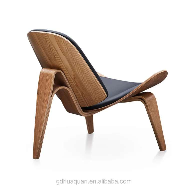 Customized Aircraft Three Legged Shell Chair Plywood Leisure Chair