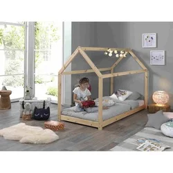 wooden house bed play tent