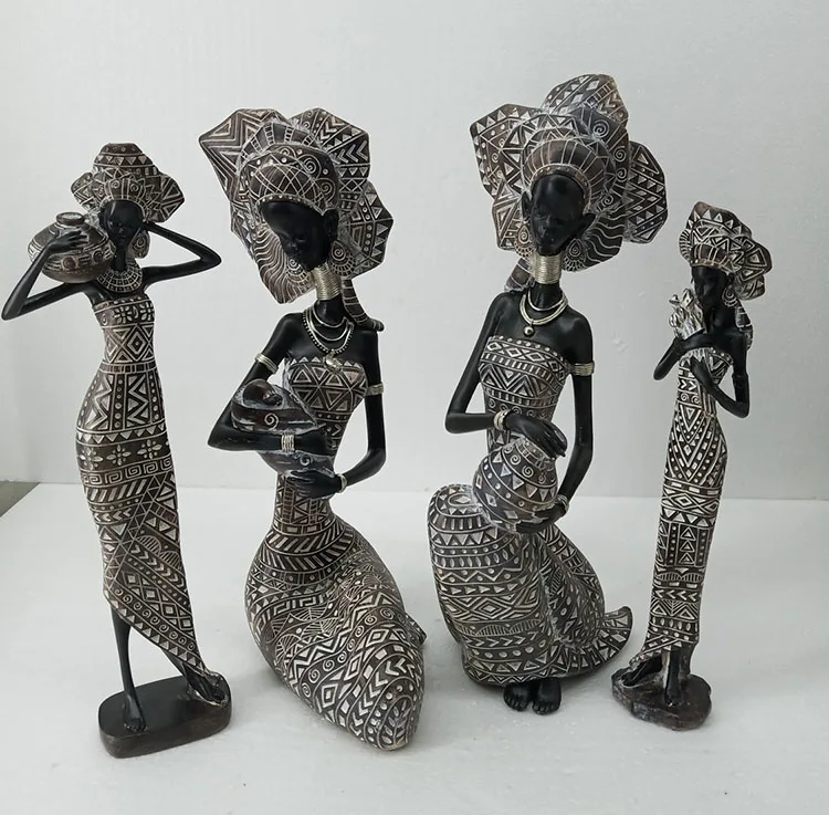Polyresin Black People Decorative Figurines African Decoration Buy