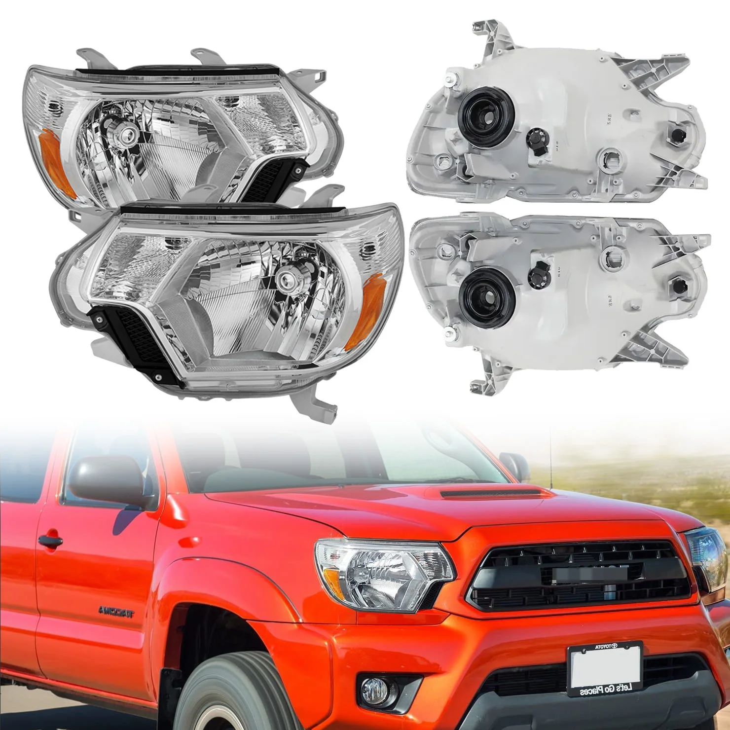 Oe Style Halogen Headlight For 20122015 With High Low Beam Turn Signal Lamps Assembly