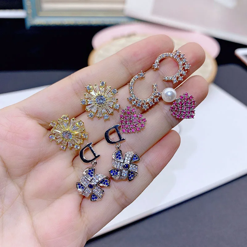 pushi批发925枚银针耳环混搭女士混合复古时尚耳环 - buy 耳钉妇女混