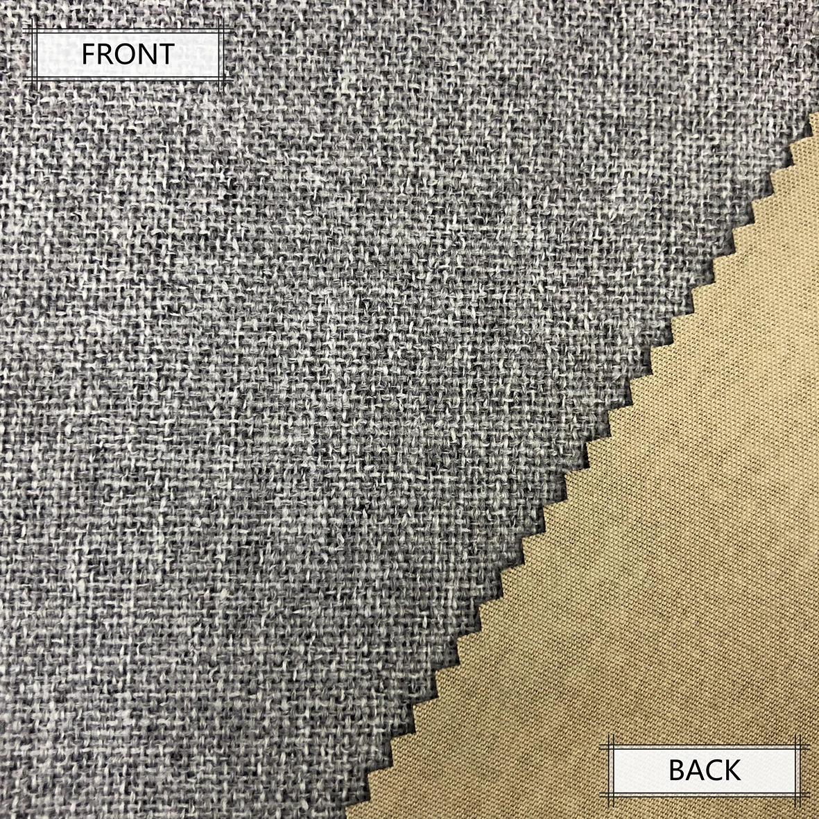 Factory supplies full blackout polyester linen fabric solid color anti bacterial fabric for window curtain cushion