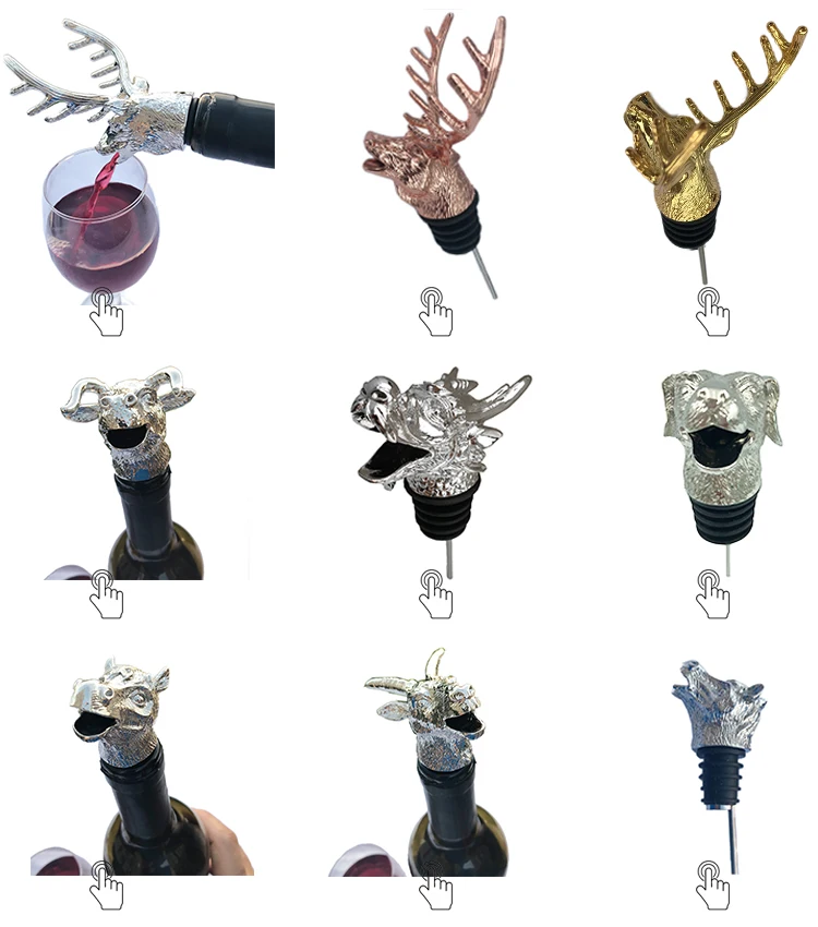 Custom Durable Metal Dragon Head Silver Animal Liquor Whiskey Pourer