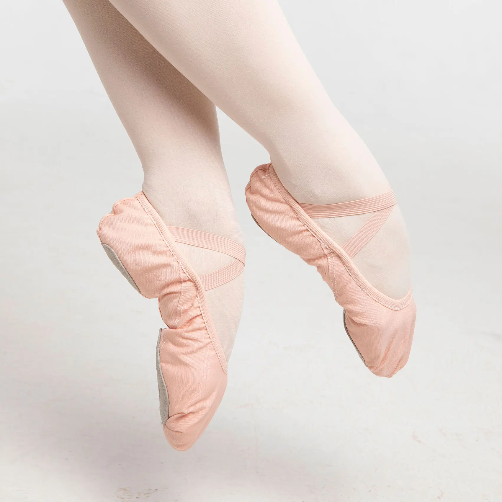 elastic material ballet shoes for girls canvas non-slip folding