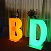 Plastic luminous letter desk glowing digital bar table Stainless steel base